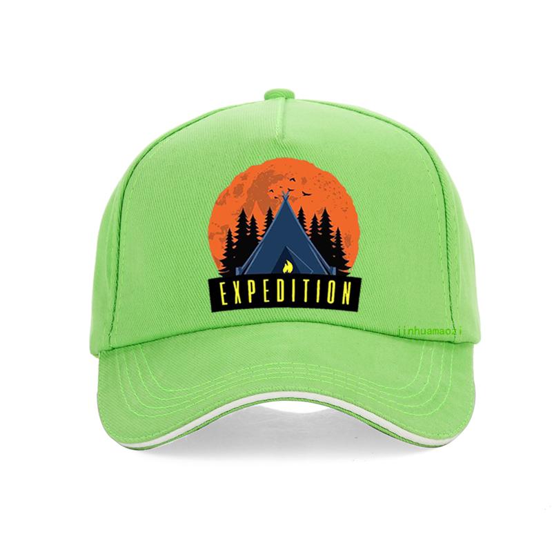 Fashion outdoor Unisex Expedition Camping print Baseball cap adjustable Unisex Adventure Night Expedition Campfire Camping hat