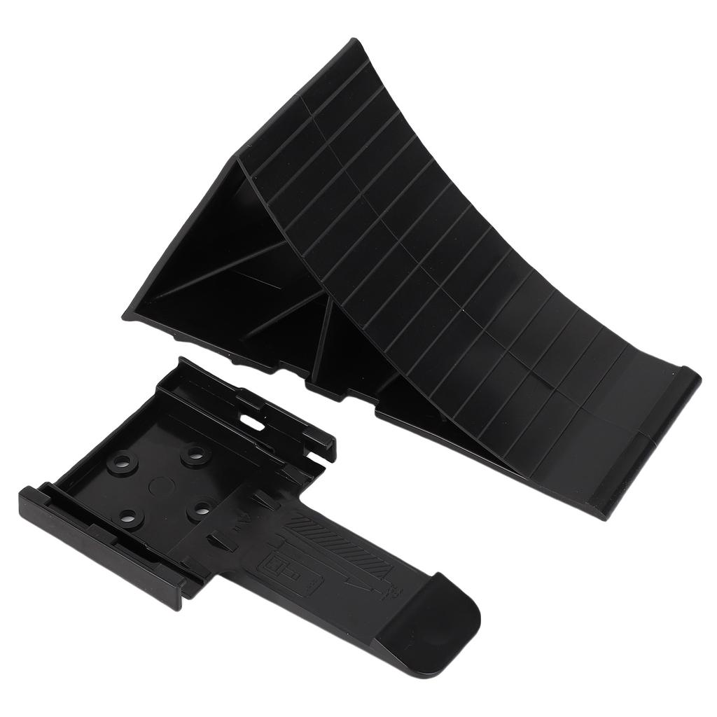 2PCS Black Wheel Chocks with Mounting Bracket HDPE Anti Slip RV Tire Blocks for Boat Trailers Truck