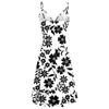 Women Summer Wrap V Neck Adjustable Spaghetti Straps Chest Pleats Casual Ruffle Dress Summer Beach Knee Length Dress Open Back Off Shoulder Dress