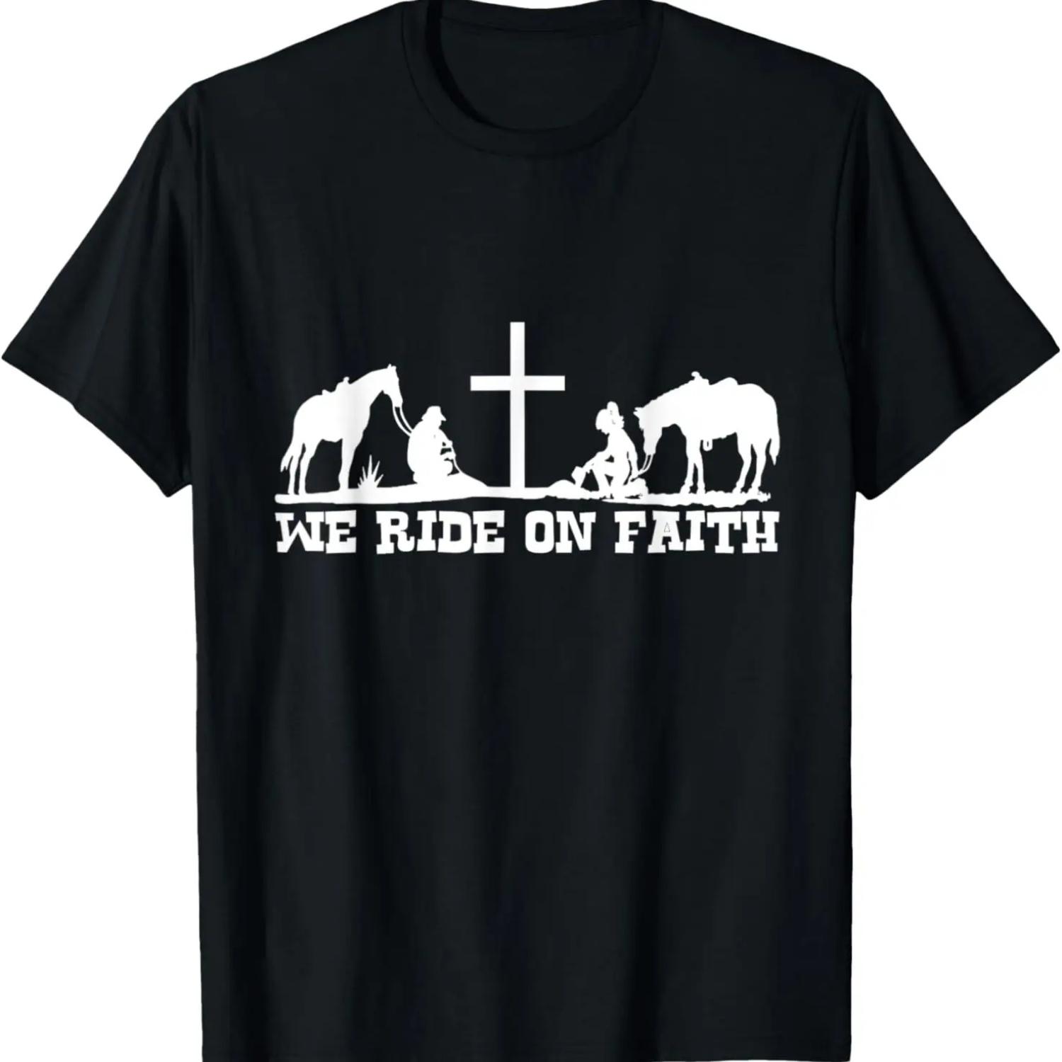 

We ride on faith Christian Horse rider T-Shirt S чёрный