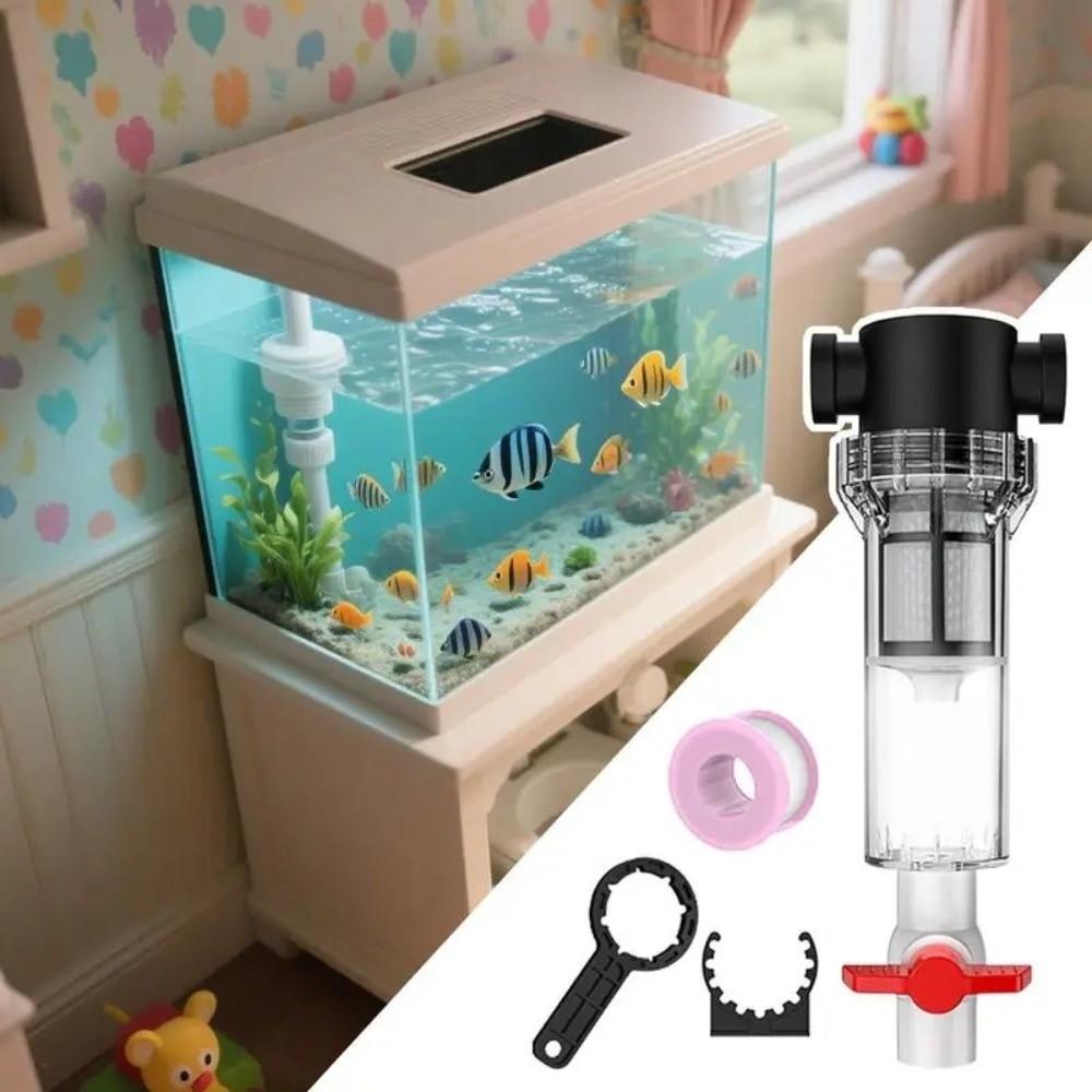 1/2 3/4 Female Thread Fish Waste Collector Precision Filtration Water Filter Valve  Garden Pool