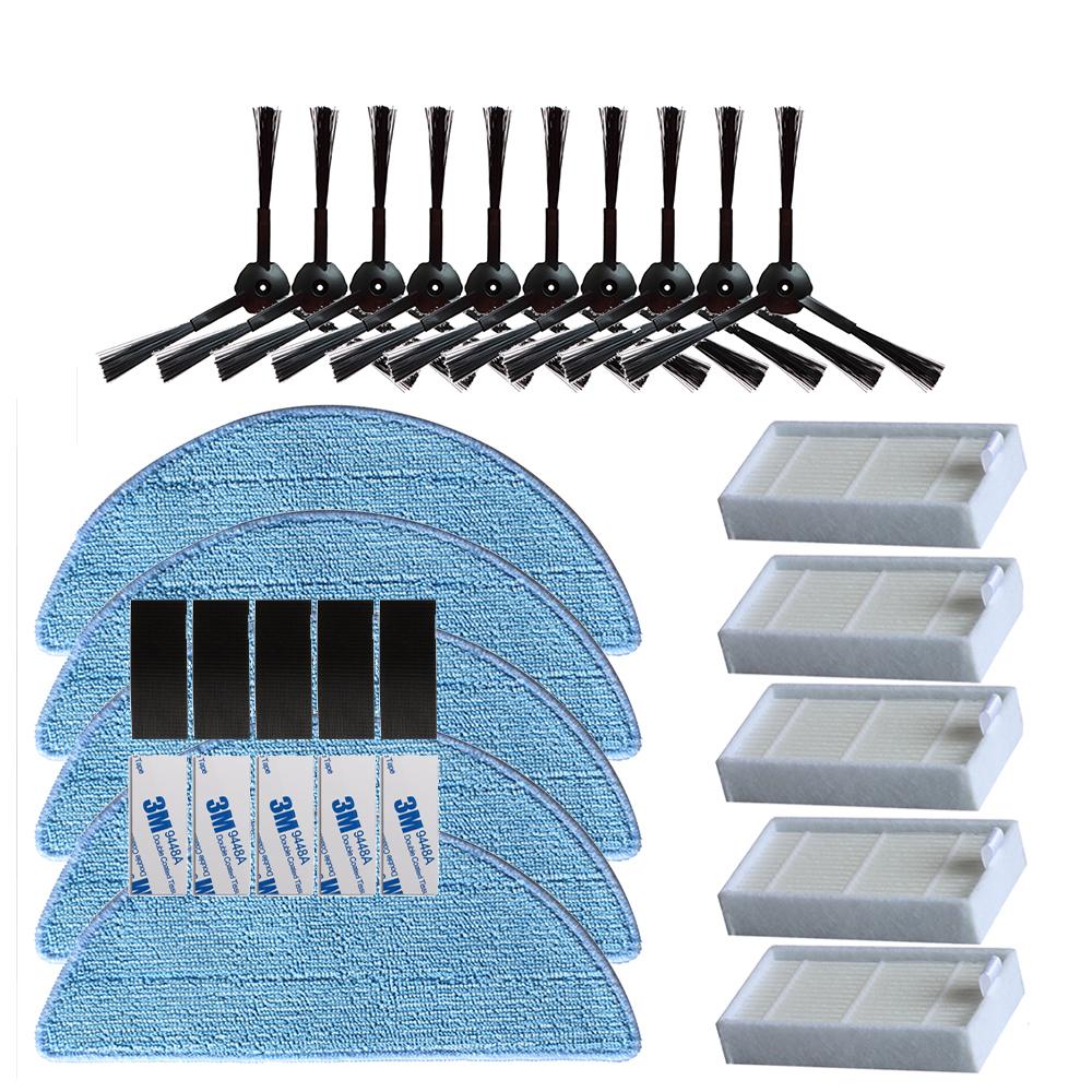 For Chuwi Ilife v5 v5s V3 V3s V50 V55 x5 Robot Vacuum Cleaner Accessories Side Brush Main Dust Filter Hepa Filter Mop Pad