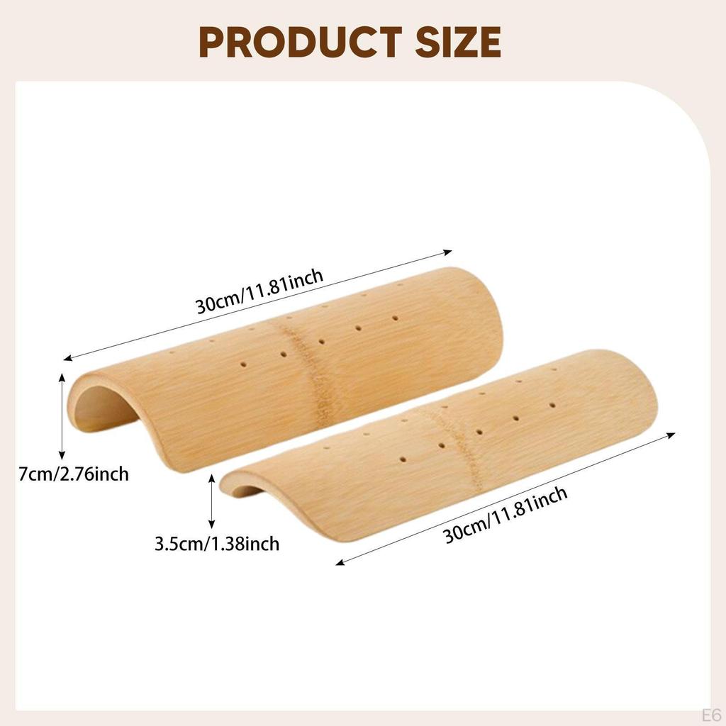 Bamboo Sauna Neck Cervical Pillow Ergonomic Handcrafted Versatile Support Waist for Dorm