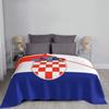 Croatian Flag Print Throw Blanket Fluffy Soft Blankets Cute Blanket Blankets For Baby Beautiful Blankets