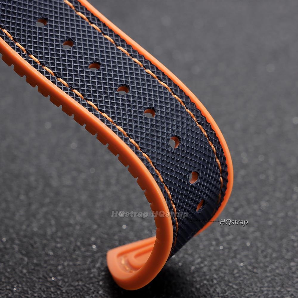 For Seiko Nylon Watch Band 18mm 20mm 21mm 22mm TPU Rubber Watch Strap Stitching Sports Handmade Wristbelt Men Women Bracelet