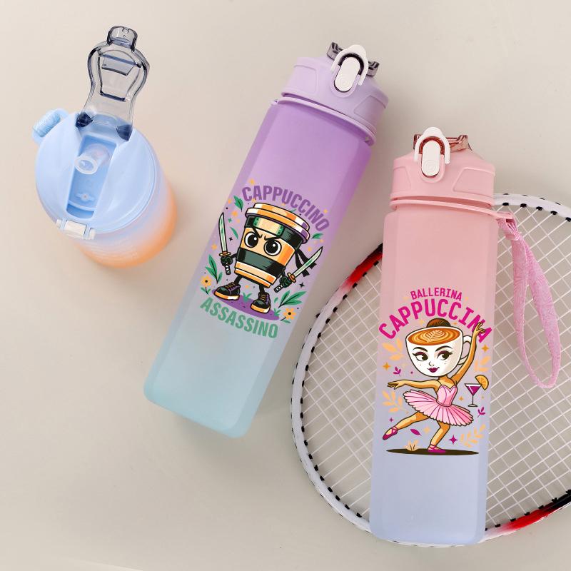 Tuang Tuang Tuang Printed 750Ml Water Bottle Anime Cartoon Large Capacity Drinking Cup Portable Outdoor Sports Water Cup Children Gift