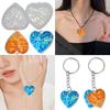 Heart Holographic Resin Mold Earring Silicone Mold Keychain Pendant Epoxy Resin Casting Mold Kit Resin Craft Tools