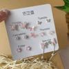 Colorful Flower Butterfly Earrings Seven-piece Set For Women Fashion Personalized Daily Accessory Party Jewelry Birthday Gifts