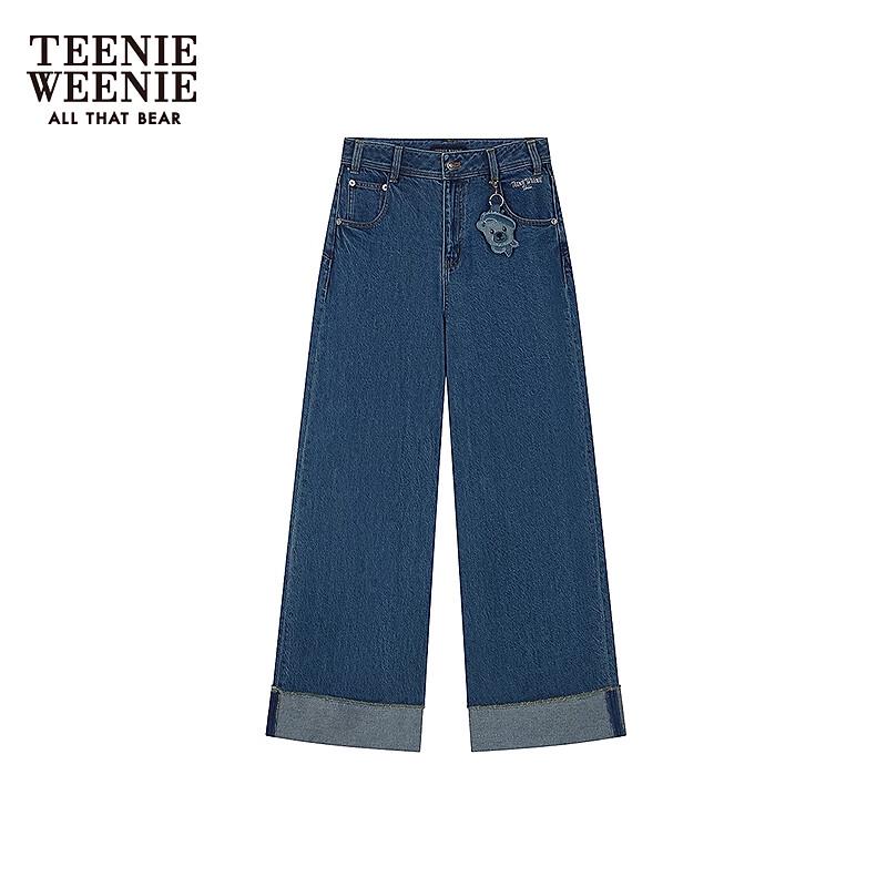 Teenie Weenie Women's 2026 Spring Cartoon Bear Denim Jeans