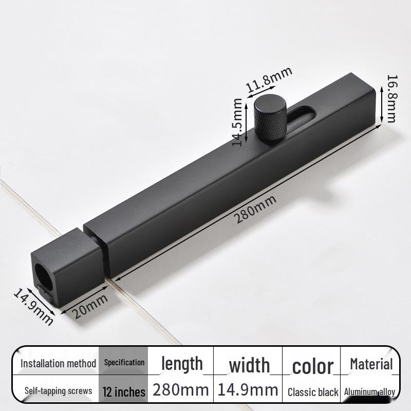 No-Drill Bathroom Door Latch: Simple Lock for Toilet & Sliding Doors