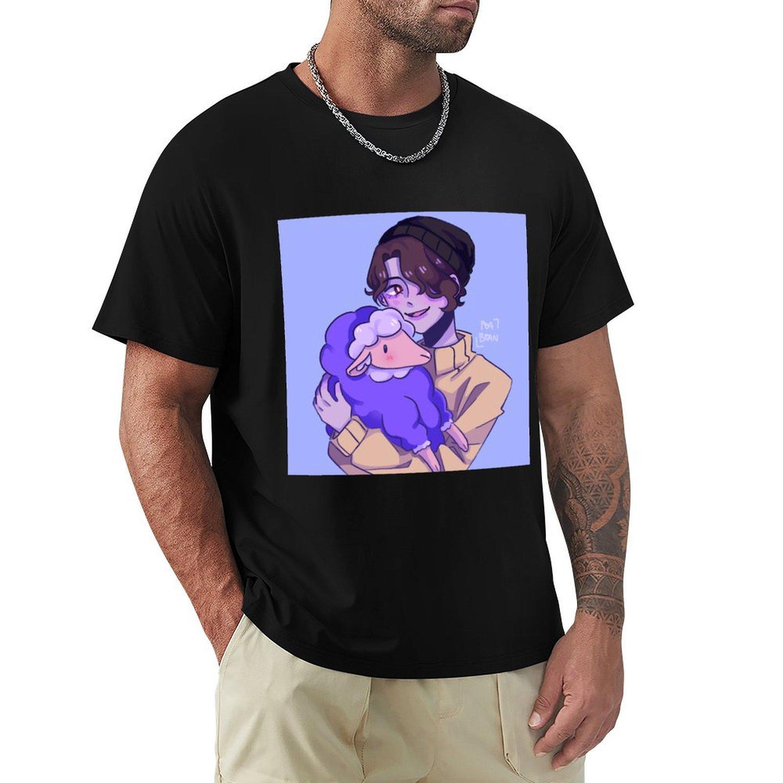 

ghostbur and friend TShirt plus size clothes boys whites shirts graphic tees quick drying black t shirts for men 4XL