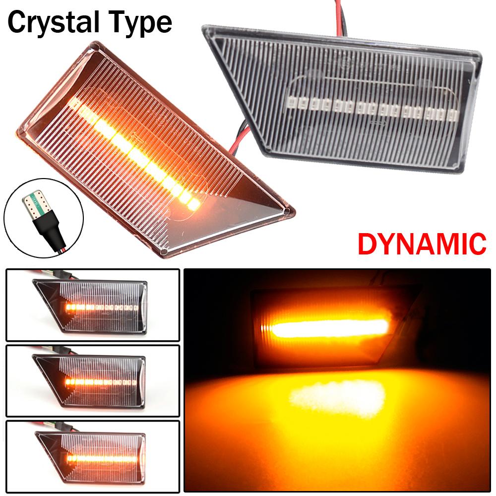 

2PCS For Opel Vectra C 2002-2008 For Opel Signum 2003-2008 2 pieces Led Dynamic Side Marker Turn Signal Light Sequential Blinker Dynamic Crystal