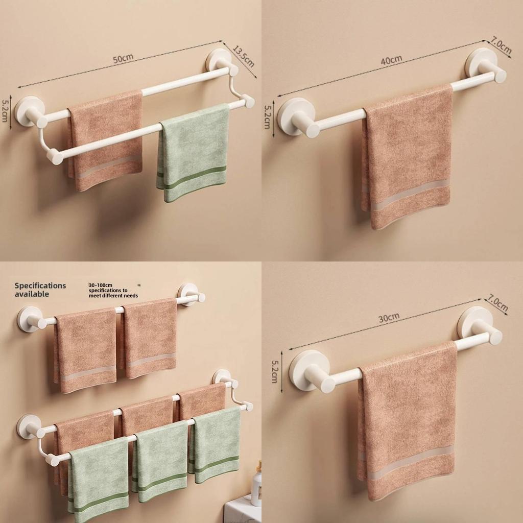 Modern Stainless Steel Double Towel Bar With Load Capacity For Bathroom Storage