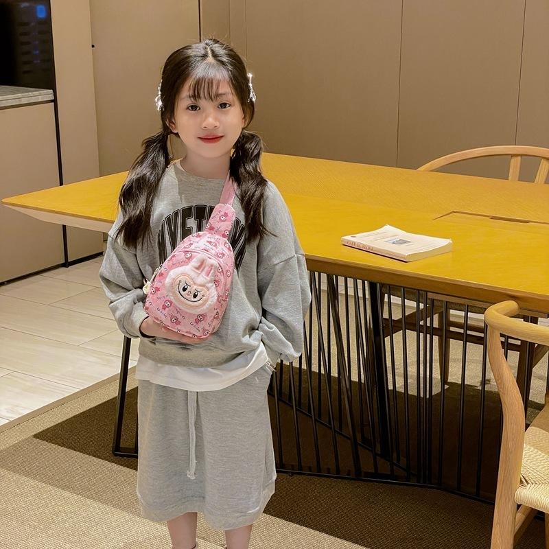 New Bubble Doll Plush Breast Bag Cartoon Crossbody Bag Girl Crossbody Bag Children's Breast Bag