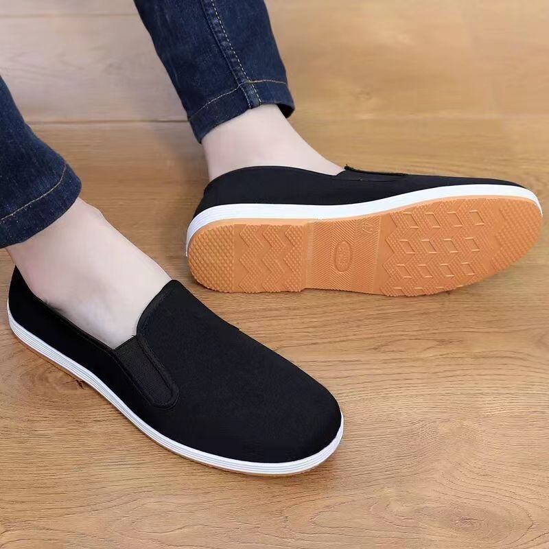 Cloth Shoes Old Beijing Cloth Shoes Men's Tire Sole Cloth Shoes Black Cloth Shoes Canvas Shoes Cow Tendon Sole Cloth Shoes Spring and Autumn Single Sh