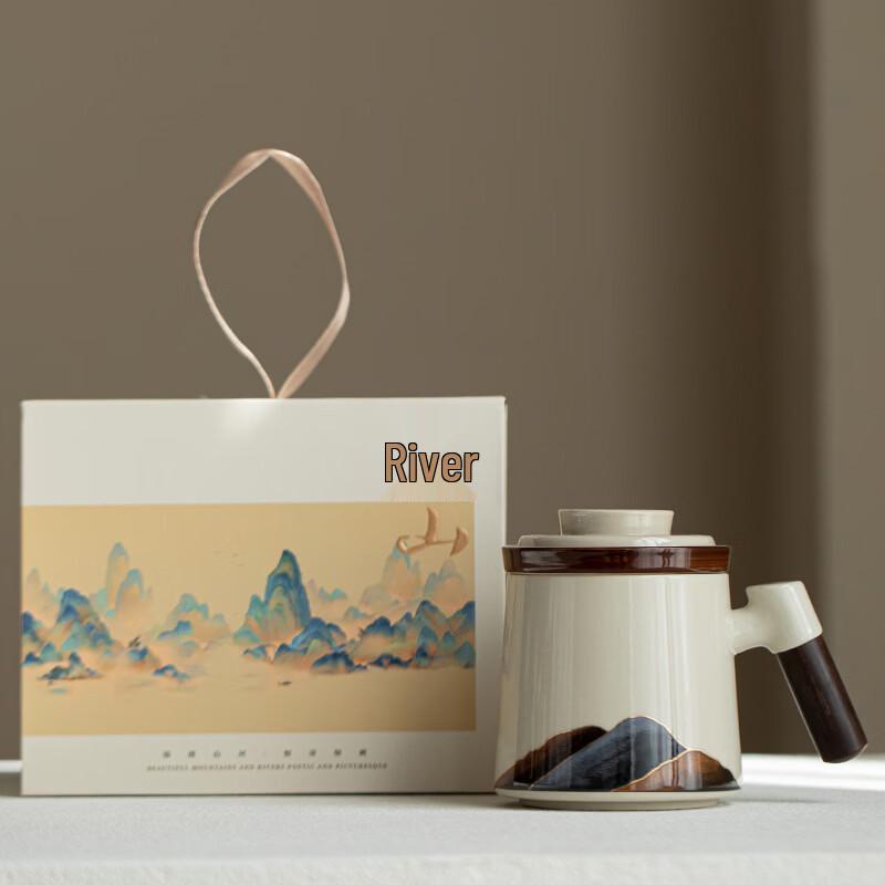 Tea Xun Ceramic Baichuan Tea Set with Wooden Handle