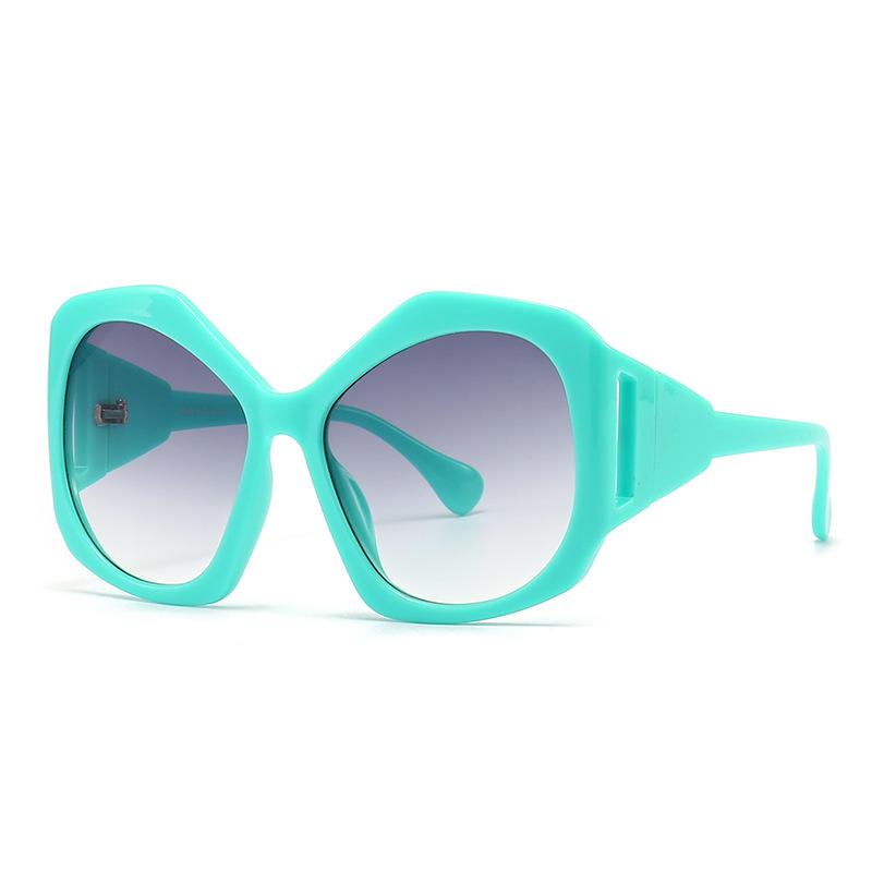 

JYL Polygon Sunglasses Futuristic Style High Quality UV Protection 1222 A-52 beau синього кольору