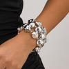 Fashion Exaggerated Irregular Ccb Beaded Bracelet Female, Personalized Geometric Bead Bracelet Bracelet