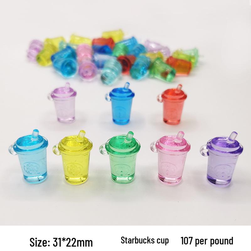 Colorful Mini Acrylic Milk Bottle Cartoon Ornaments - Cute Handmade DIY Decorative Accessories