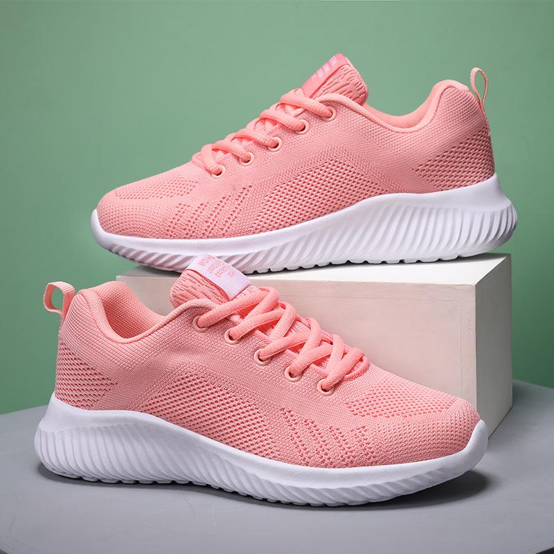 Sports and leisure shoes Soft sole Student mesh lightweight breathable running shoes