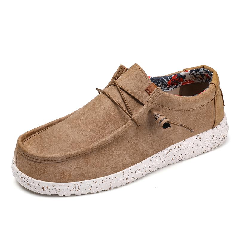 Fashion New Fashion Handmade Leather Casual Mens Walking Shoes Design Minimalist Loafers Low Top Lace-Up Driving Flats Plus Size 40-48