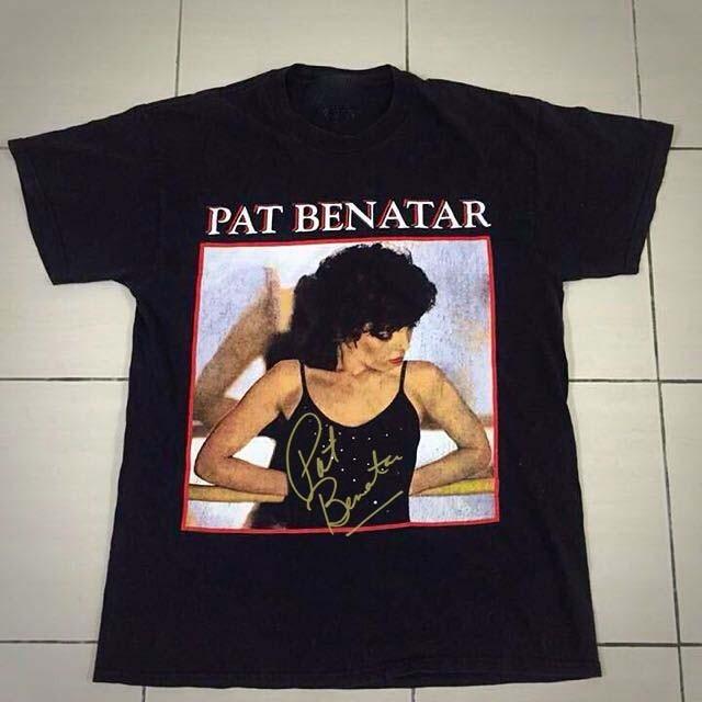 Vintage Pat Benatar Star Heavy Cotton Cotton Black Full Size Unisex Shirt SE239 Unisex T-Shirt S
