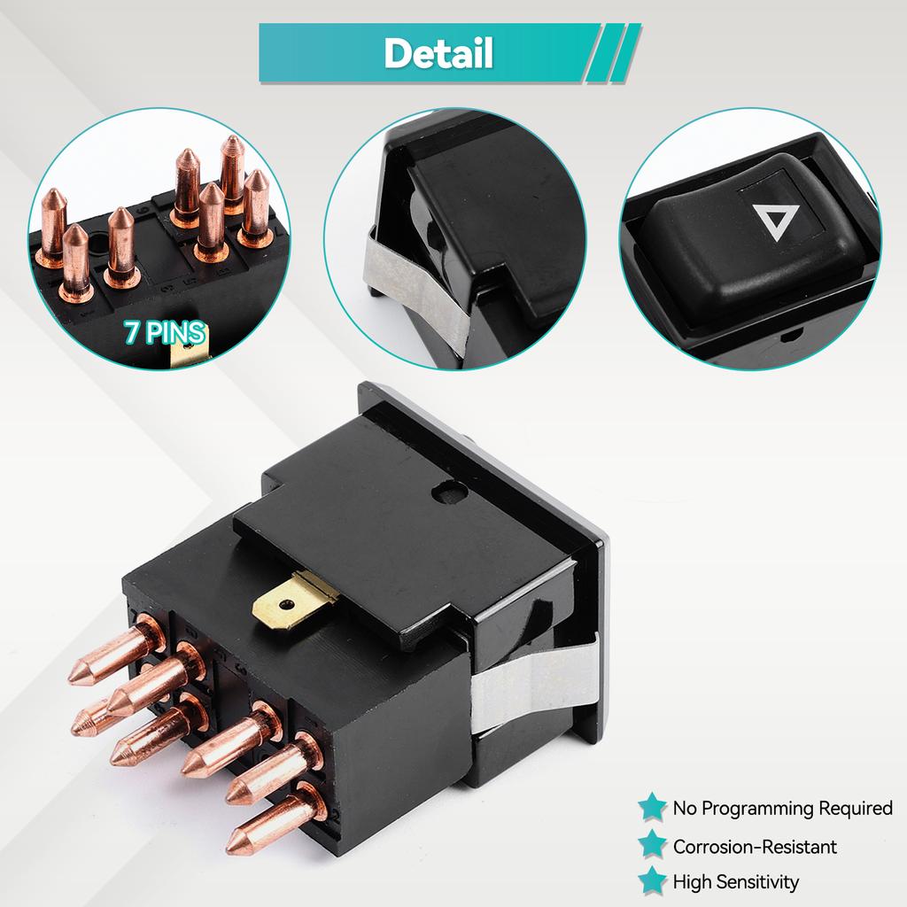 7-poliger Warnblinkschalter für Autos #YUF101490 für Land Rover Defender 90 110 130 1990-2001, alle Modelle, Notsignal