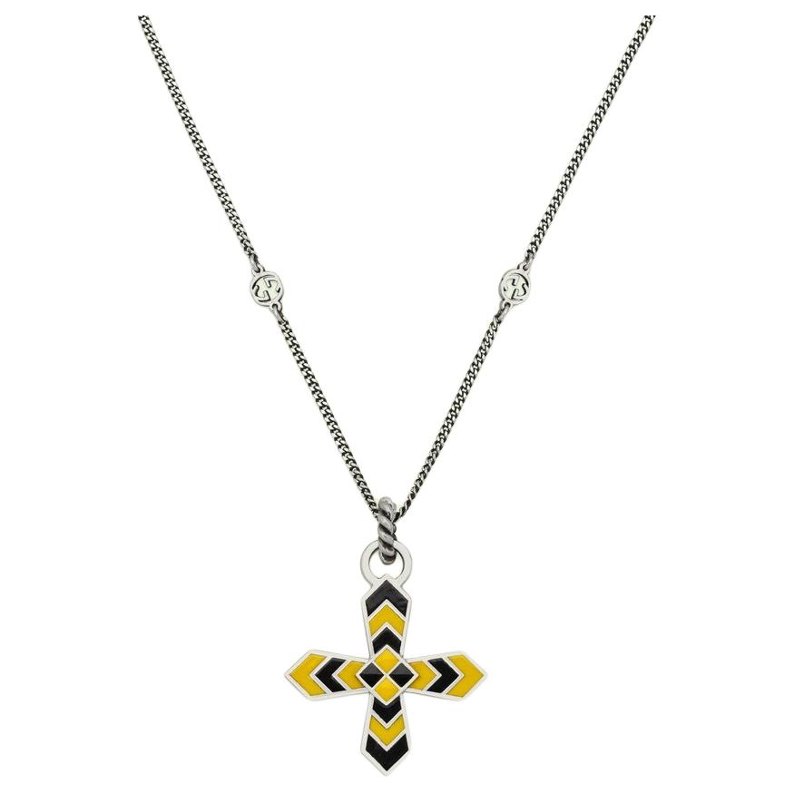 GUCCI 925 Sterling Silver Necklaces Unisex Yellow 703652-JAABH-8490