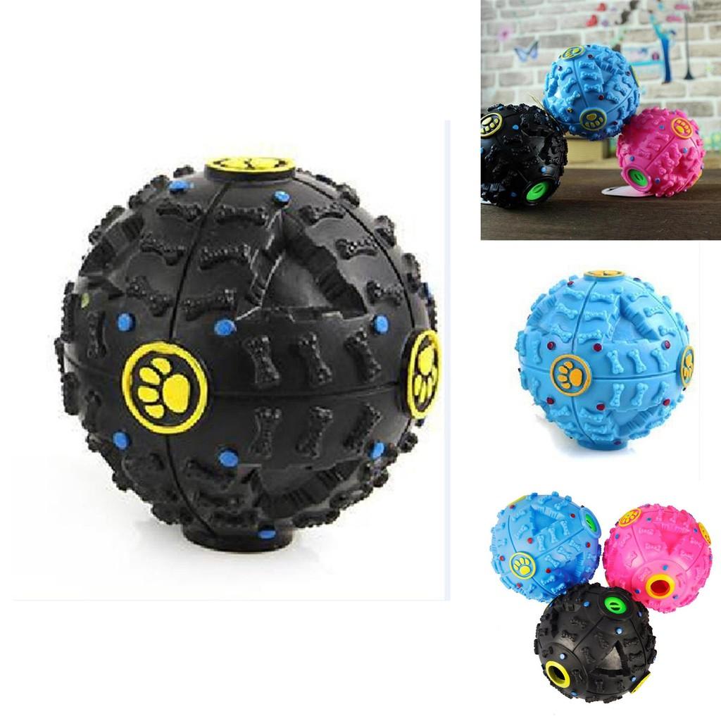 Brinquedo de Borracha Esmaltada com Squeaker e Dispensador de Petiscos Resistente à Mastigação Brinquedo Interativo para Cães Para Treinamento de Filhotes