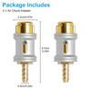 2 Stück 6mm Auto Reifenventil Clip Pumpe Düse Klemme Massivmessing Schnellkupplung Aufblasanschluss Auto Luftventil Aufblasgerät Pumpenadapter