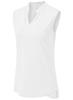 YSENTO Ärmelloses Stretch-Top für und UPF Sommer Größe 4XL Damen V-Ausschnitt Shirt, Golf, Laufen, Sportbekleidung, Tennis, 50+, Tragen, Weiß,