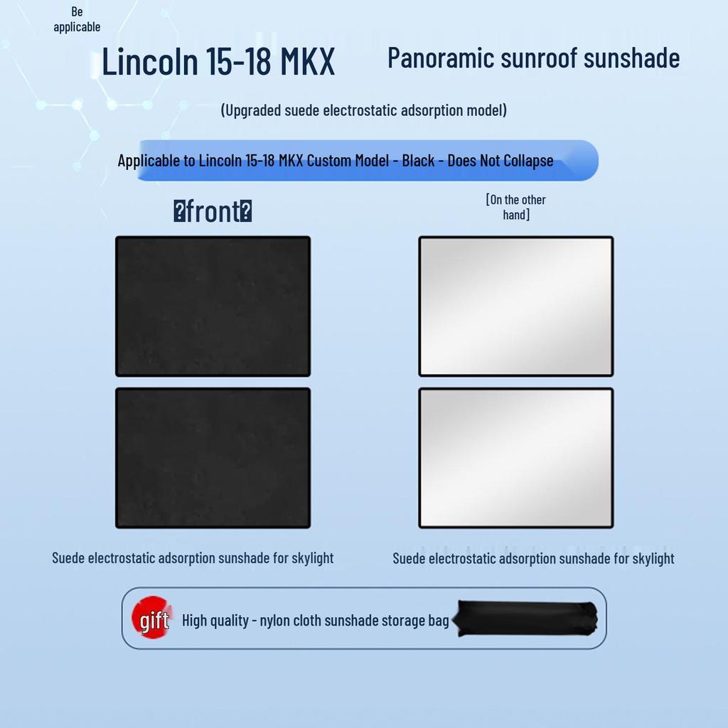 Lincoln MKX 15-18 Sunroof Sunshade: Heat Insulation, Privacy, Sun Protection