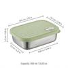 Large Capacity Food Storage Container 304 Stainless Steel Lunch Box Refrigerator Sealed Fruit Vegetable Fresh-keeping Box