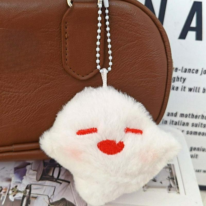 Kawaii Halloween Little Ghost Plush Keychains Game Genshin Impact Hutao Cosplay Key Chain Unisex Plush Doll Pendant Key Rings