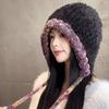 Warm Thickened Fashion Plush Hat Knitted Bonnet Caps Cute Bucket Hat  for Women Girls