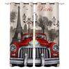 Bedroom Kitchen Curtain Vintage Classic Antique Car Retro Window Curtains for Living Room Decorative Items