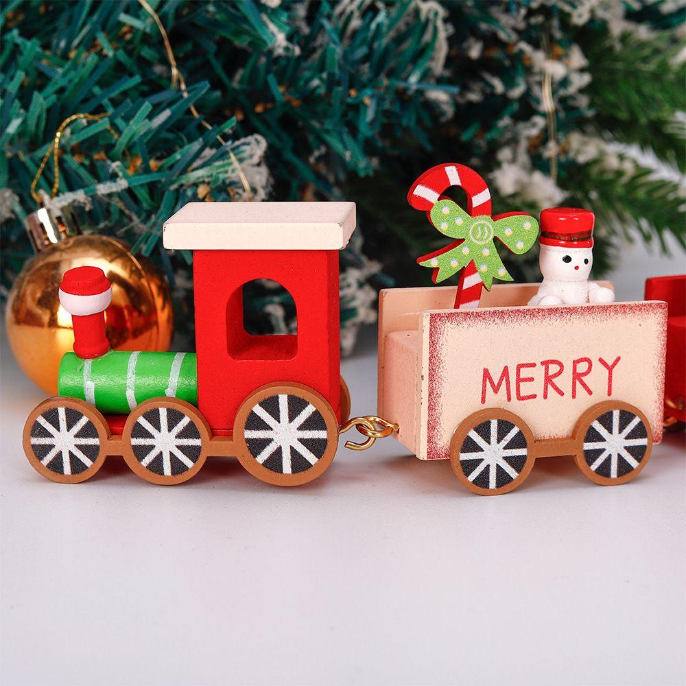Festival Train Christmas Decorative Train Wood Christmas Decoration Home Decoration