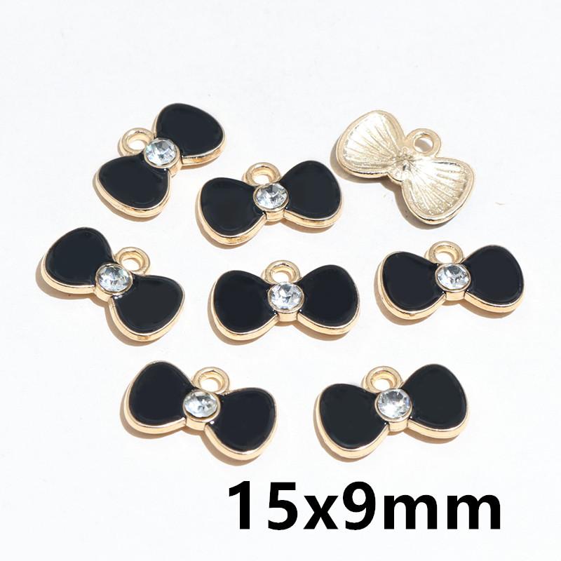 20pcs Enamel Charms Pendants Butterfly Flower Bow Mushroom Shape DIY Jewelry Making Accessories for Earrings Necklace Bracelets