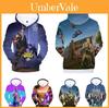 Felpa con cappuccio Giacca Felpa Fortnite Battle Stampa 3D Materiale Spandex Girocollo Stile Hip Hop