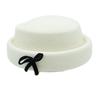 White Elegant Bow Curled Wool Woolen Top Hat Female Autumn And Winter Warm Japanese Felt Cute Versatile Socialite