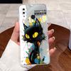 Casing For Honor Play Case COR-L29 COR-L09 Aesthetic Fashion Cute Cat Cartoon Soft Silicon Back Cover Transparent TPU Phone Case