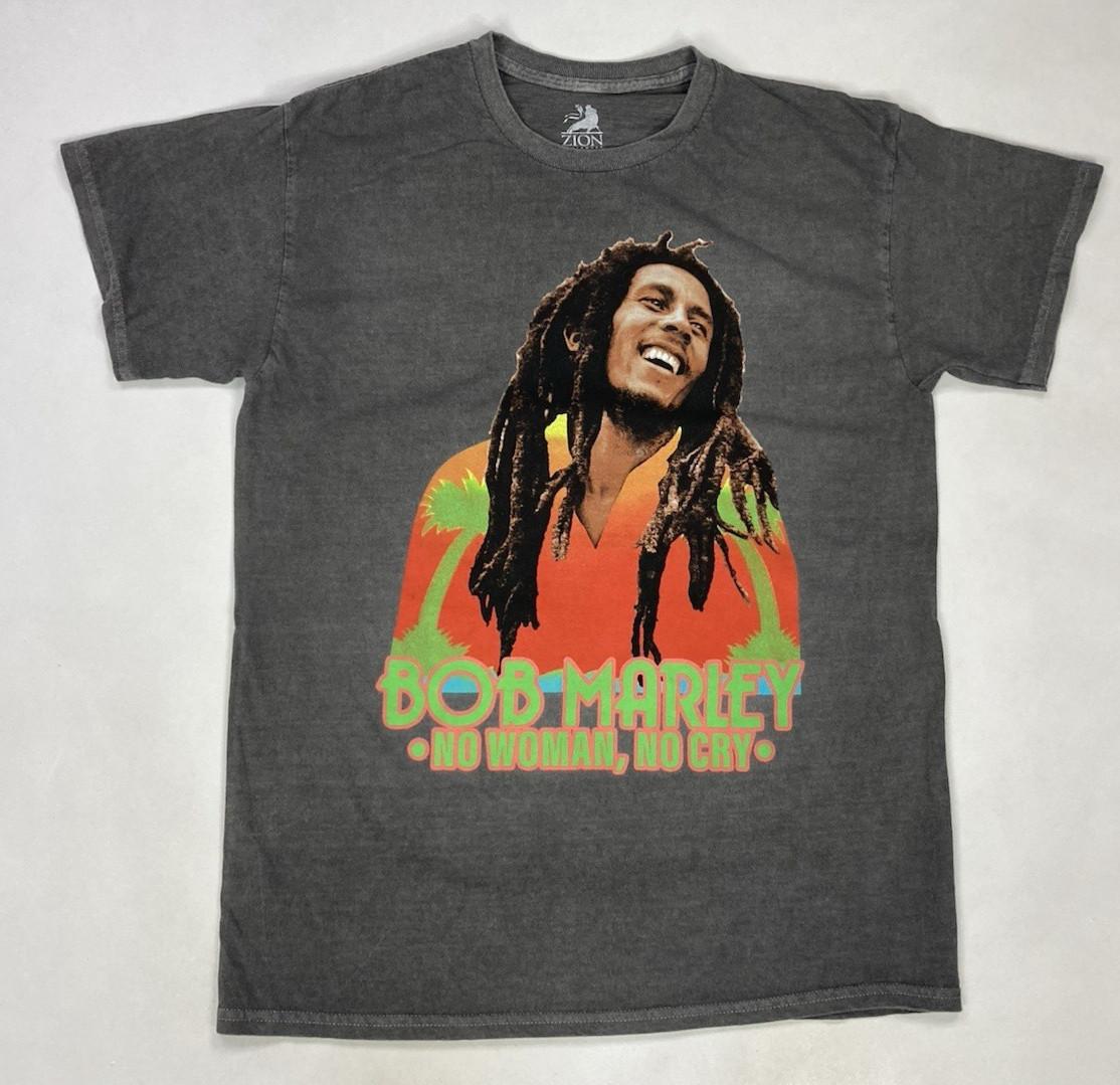 Bob Marley No Women No Cry Graphic T-shirt Men Medium Gray Music XXXL