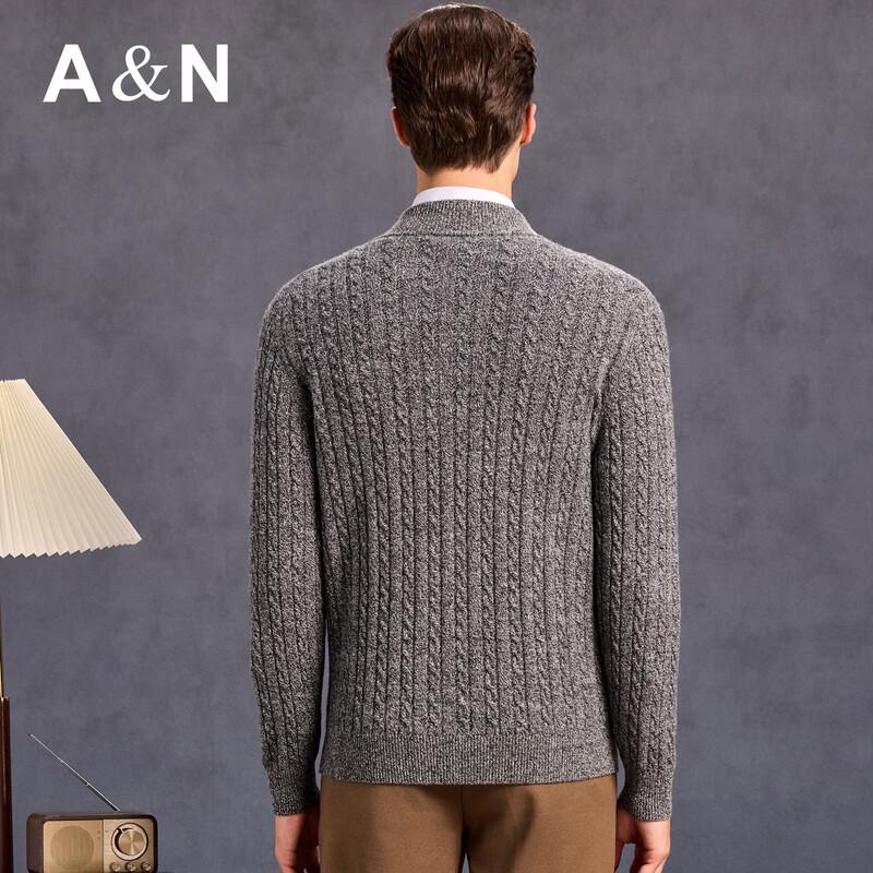 Antonio Men's 100% Cashmere Heavyweight Cable Knit Cardigan