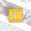 Geometric Creative Yellow Cartoon Switch Socket Brooch For Unique Accessories Style