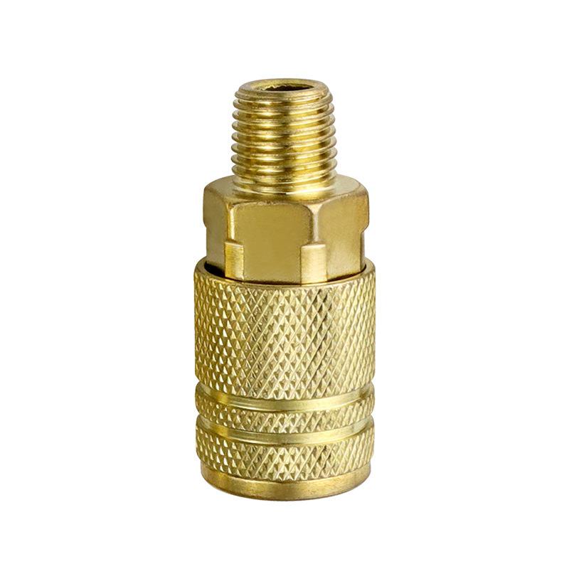 Male Connector with Internal & External Threads for Pneumatic Tools - Air Compressor Hose Adapter