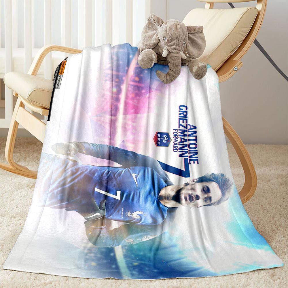 Griezmann's Jersey Blanket Ultra-Soft Suitable for Couch Sofa Chair All-Season Use Digital Print Suitable for Gifting Relatives and Friends