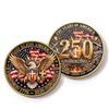 Moneda Conmemorativa del 250 Aniversario de EE. UU. Moneda de Desafío Patriótica de EE. UU. Moneda del 250 de EE. UU., Coleccionable del Cuerpo de Marines