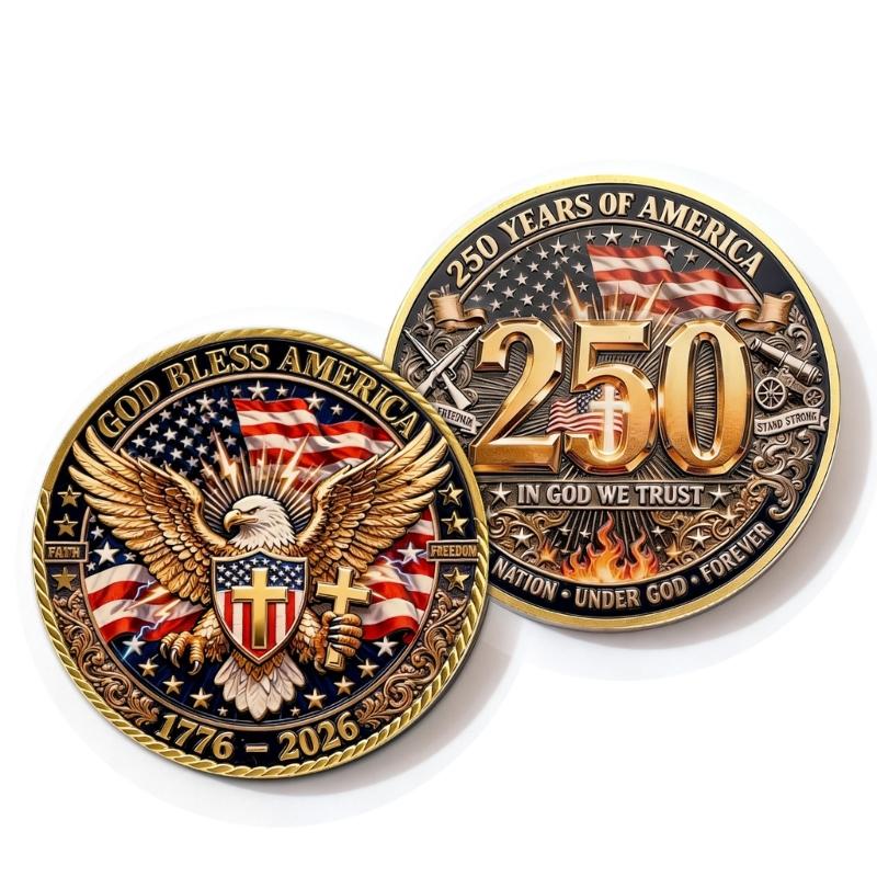 Moneda Conmemorativa del 250 Aniversario de EE. UU. Moneda de Desafío Patriótica de EE. UU. Moneda del 250 de EE. UU., Coleccionable del Cuerpo de Marines