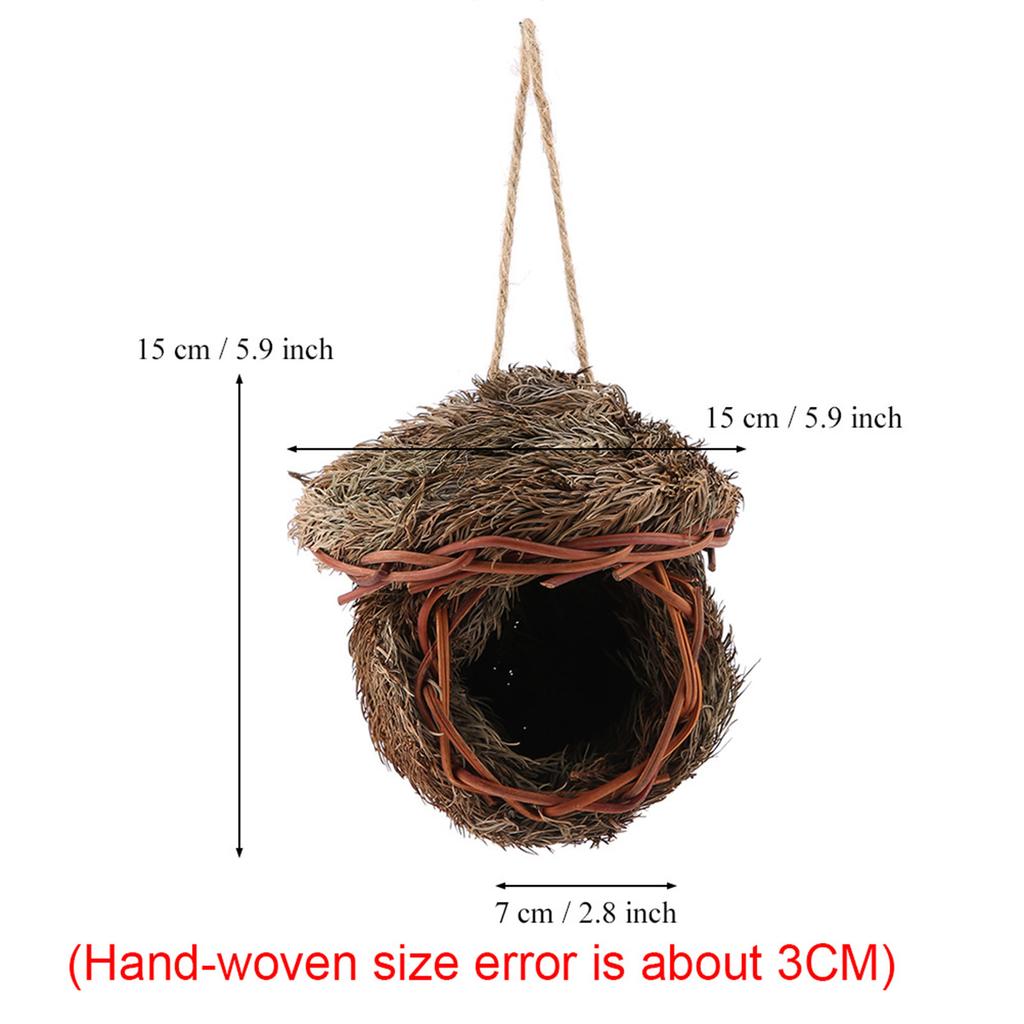 Ručně pletená ptačí hnízdní klec pro papouška, křečka, malé domácí mazlíčky, zvířata, klec, domácí závěsná dekorace