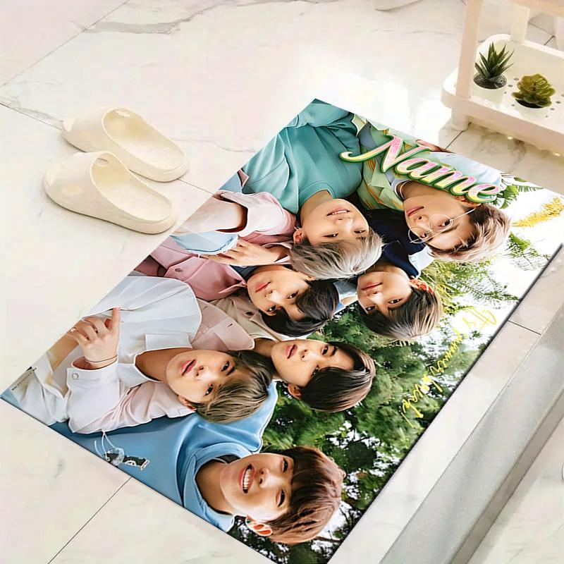 Custom Name Seven Young Men Outdoors Carpet for Playroom Bedroom Living Room Sofa Home Decor,kids Game Area Rug Non-slip Floor Mat